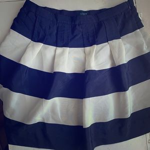 JCrew Navy and White Skirt Size 4